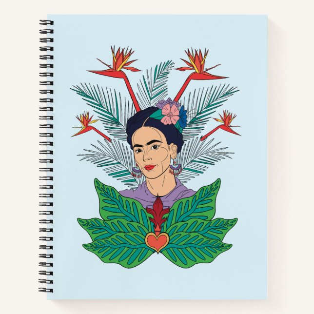 Carnet Frida Kahlo | Oiseaux de Paradis Floral Graphic (Devant)