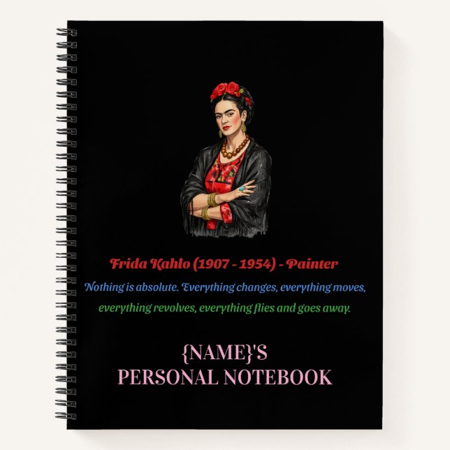 Carnet Frida Kahlo Personalized (Devant)