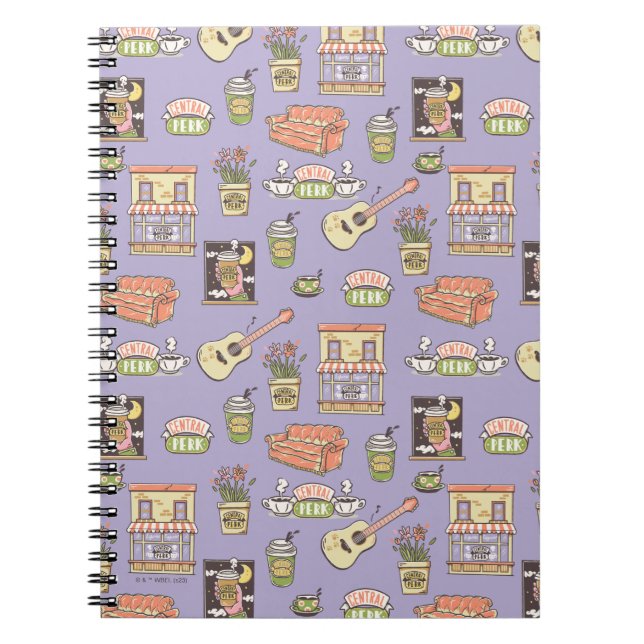 Carnet FRIENDS™ | Motif d'icône violette (Devant)