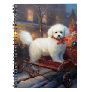 Carnet Frise de Bichon Frise Festin de Noël