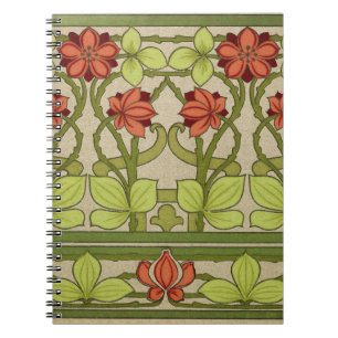 Carnet Frise florale Frontière de style Art Nouveau