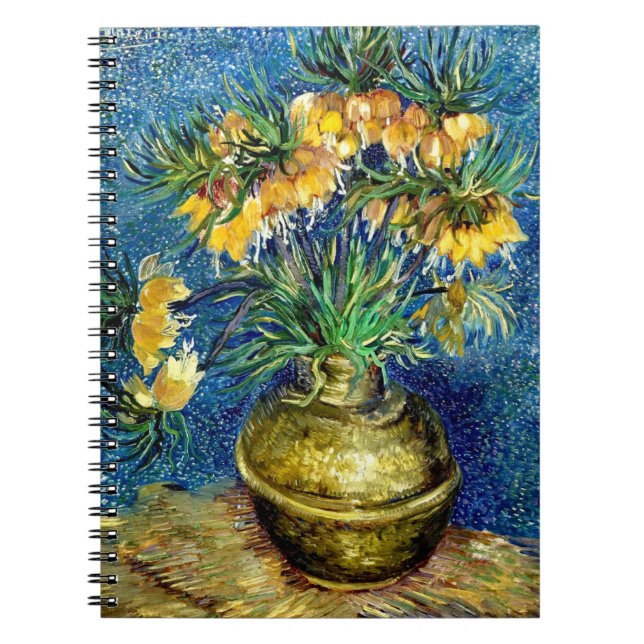 Carnet Fritillaires impériales Cuivre Vase Van Gogh spira (Devant)