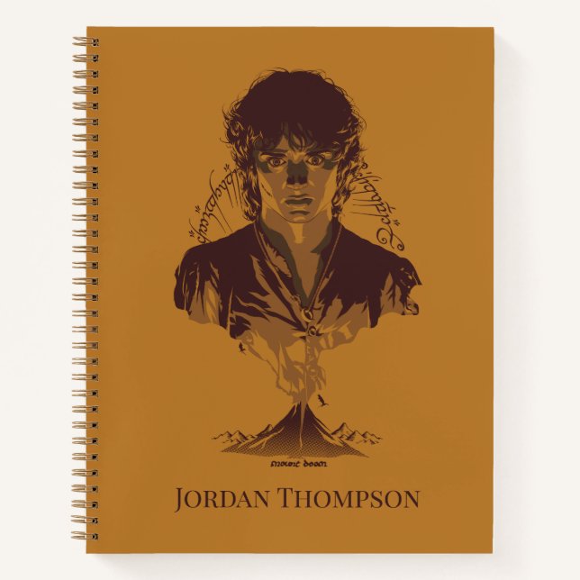 Carnet FRODO™ MOUNT DOOM™ Tengwar Inscription Graphic (Devant)