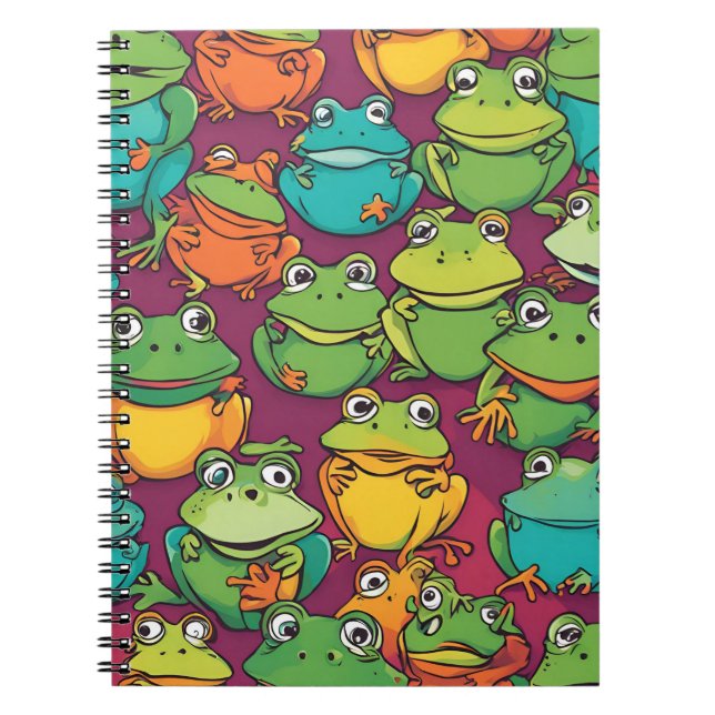 Carnet Froggy Frenzy - Grenouilles de dessin animé (Devant)