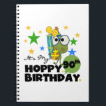 Carnet Froggy Hoppy 90th Birthday<br><div class="desc">An oh so cute 90th birthday design featuring a green frog with eye glasses surrounded by gifts, balloons,  and stars with text that reads "It's My Hoppy 90th Birthday!'. 90th birthday T-shirts,  buttons,  magnets,  cards,  keepsakes,  bags,  mugs,  and other items that make great gifts for anyone turning 90!</div>