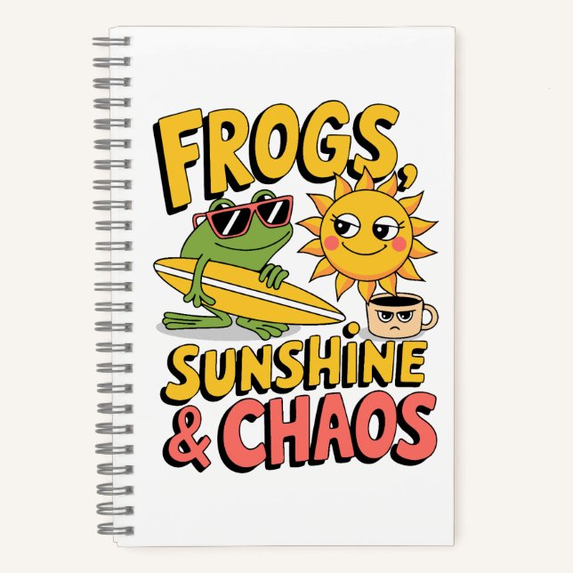 Carnet Frogs, Sunshine & Chaos - Été amusant (Recto)