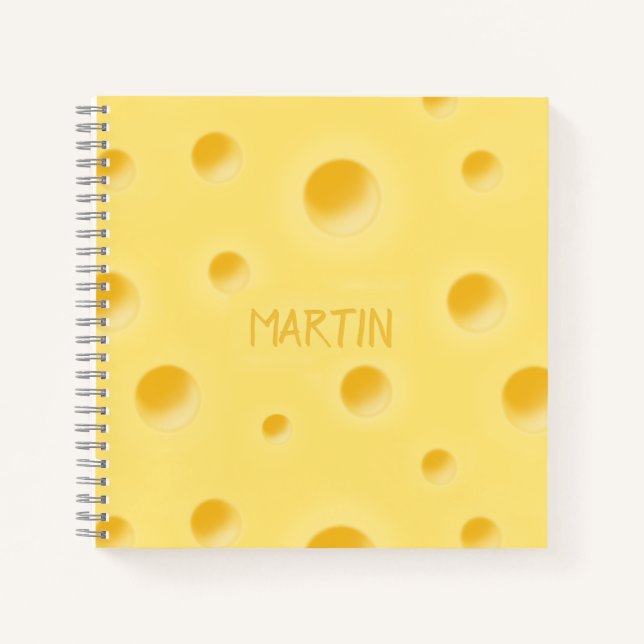 Carnet Fromage suisse Holey Personnalisé Fromage jaune (Devant)