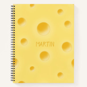 Carnet Fromage suisse Holey Personnalisé Fromage jaune
