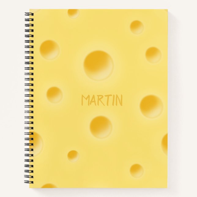 Carnet Fromage suisse Holey Personnalisé Fromage jaune (Devant)