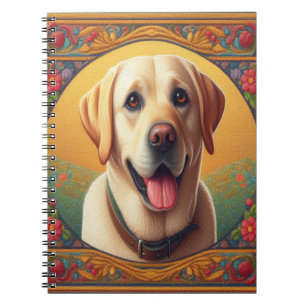 Carnet Frontière colorée du chien de trieur du Labrador f