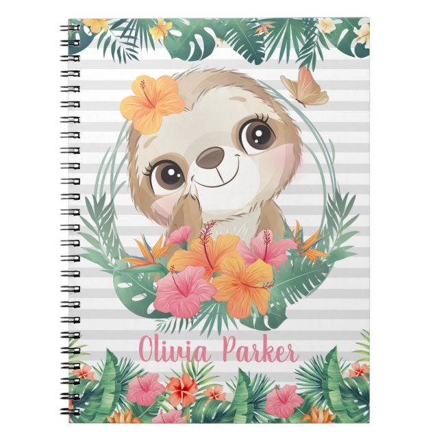 Carnet Frontières tropicales Hibiscus Fleurs Parcelles Pe (Devant)