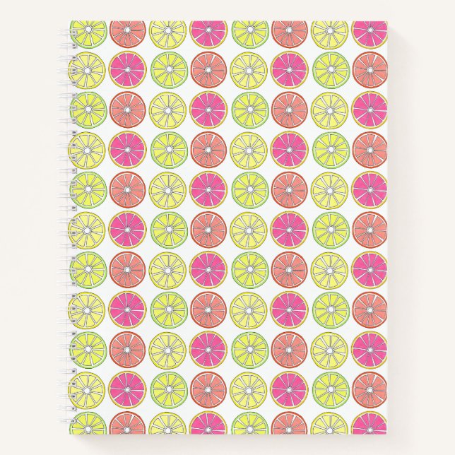 Carnet Fruit d'agrumes tranche de citron citron orange ci (Devant)