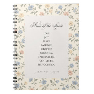 Carnet Fruit de l'Esprit Galates 5:22–23 Verset biblique