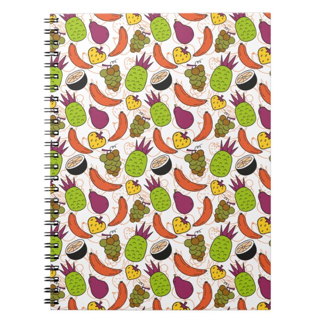 Carnet Fruit motif transparent | motif de surface de frui (Devant)