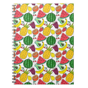 Carnet Fruit motif transparent motif de surface de frui