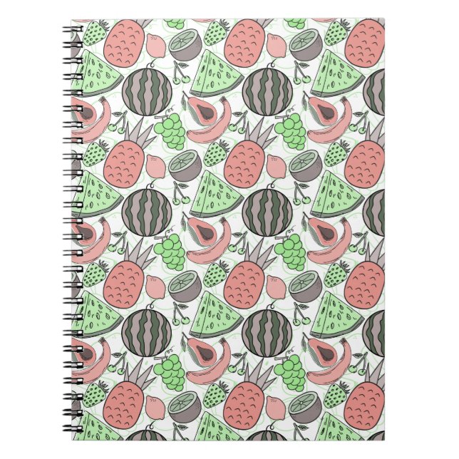 Carnet Fruit motif transparent | motif de surface de frui (Devant)