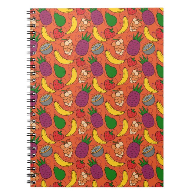 Carnet Fruit motif transparent | motif de surface de frui (Devant)