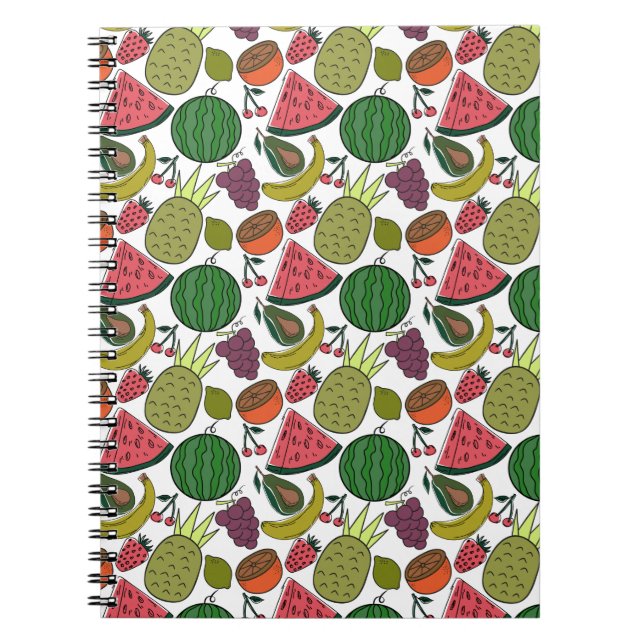 Carnet Fruit motif transparent | motif de surface de frui (Devant)