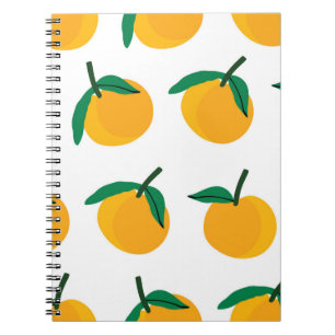 Carnet fruit orange avec patte blanche arrière - plan sa