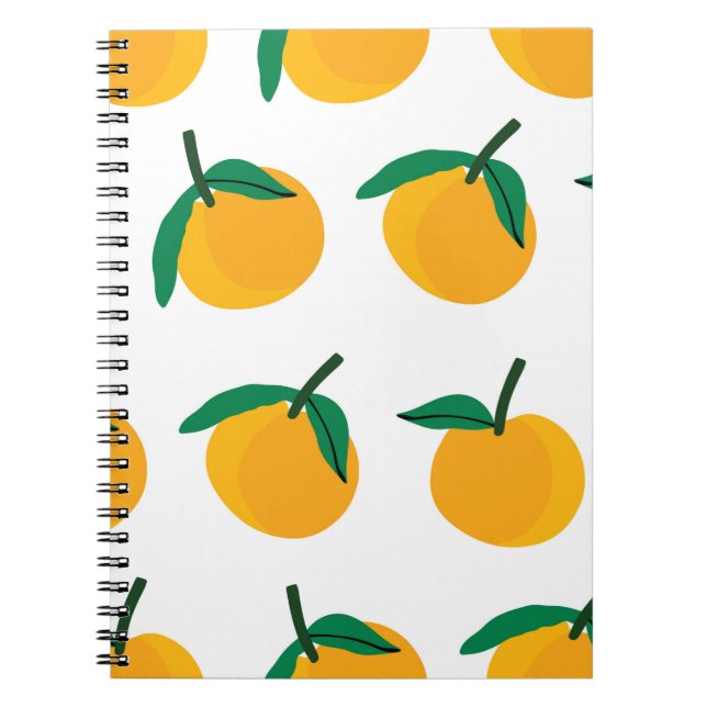 Carnet fruit orange avec patte blanche arrière - plan san (Devant)