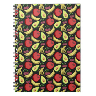 Carnet Fruit seamless pattern colorful tropical fruit