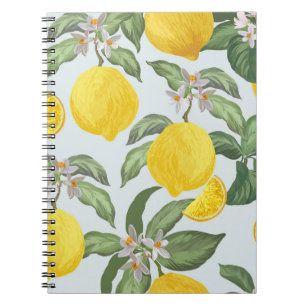 Carnet Fruit tropical citron Motif Vintage