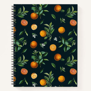 Carnet Fruit vintage d'orange botanique