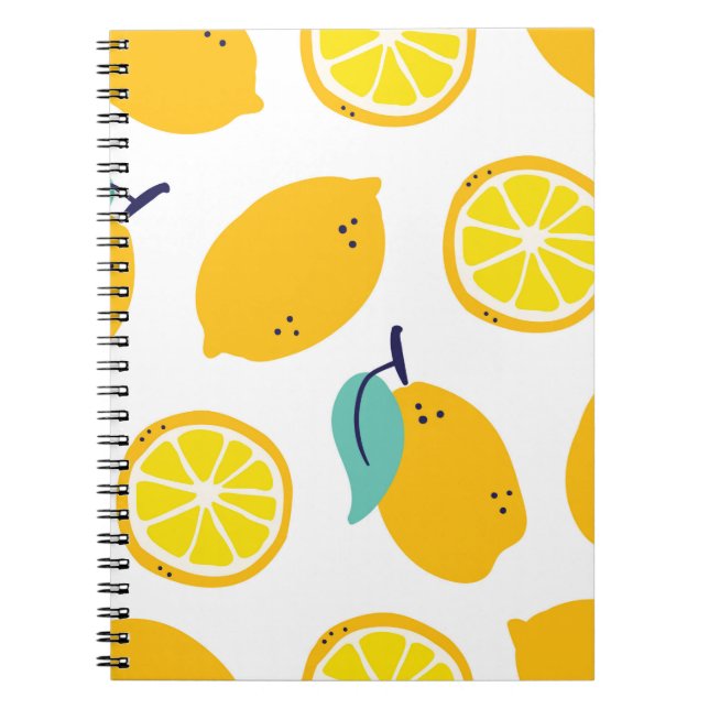 Carnet Fruits citrons sans couture motif (Devant)