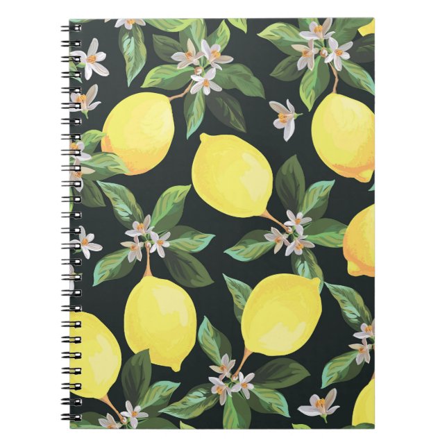 Carnet Fruits de citron : Conception Motif transparente (Devant)