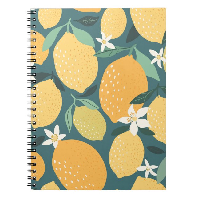 Carnet Fruits de citron sans soudure motif (Devant)