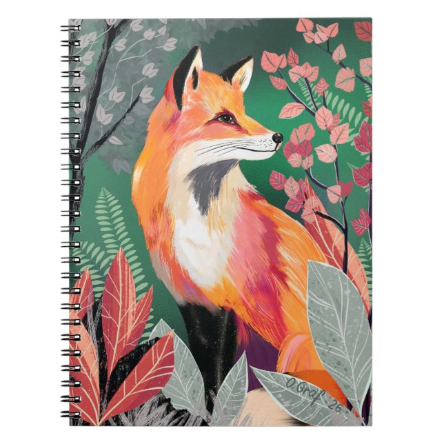 Carnet Fuchs Zauberwald Hand-Painted Nature Illustrations (Devant)