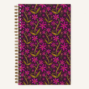Carnet Fuchsia Dansantes aquarelles marguerites