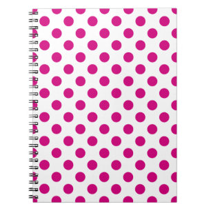 Carnet Fuchsia polka dots