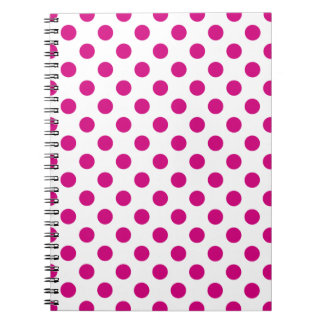Carnet Fuchsia polka dots