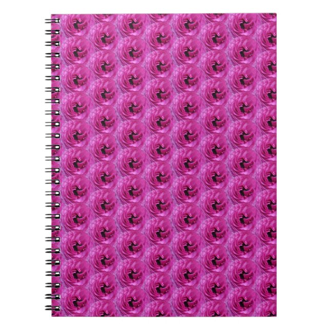 Carnet Fuchsia Ranunculus - Design Floral moderne (Devant)