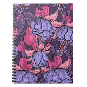 Carnet Fuchsia rose et violet