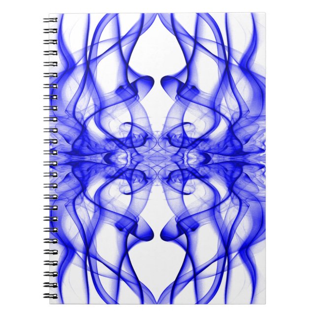 Carnet Fumée bleue symétrique minimaliste blanc (Devant)