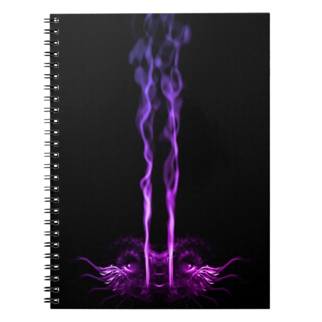 Carnet Fumée de dragon noir et violet (Devant)