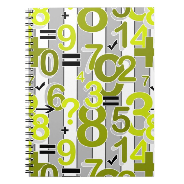 Carnet Fun colorful arithmetic math bright retro pattern  (Devant)