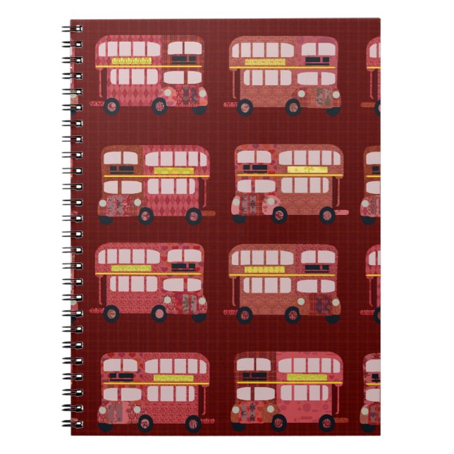 Carnet Fun London Double Decker Bus Cartoon Motif (Devant)