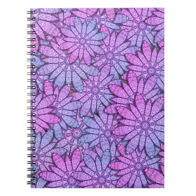 Carnet Fun Purple Flowers (Devant)