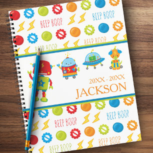 Carnet Fun Robot coloré Boop Boop Motif Kid
