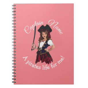 Carnet Fun Rose Girl Pirate