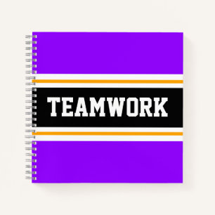 Carnet Fun Sporty Purple Black TEAMWORK Racing Stripes