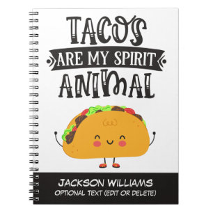 Carnet Fun Tacos sont mon esprit animal humoristique