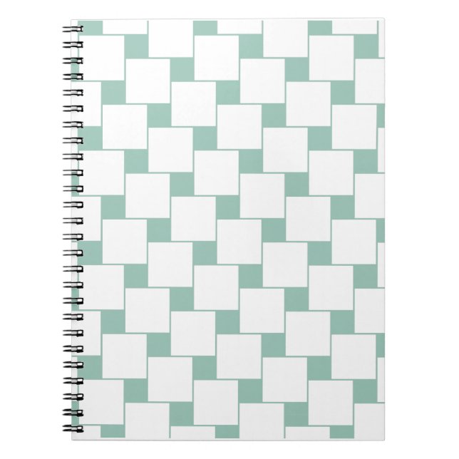Carnet Fun tissé Carré Mint Green (Devant)