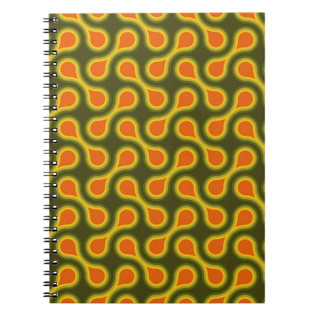 Carnet Funky 1970 Metaball Graphic Circle Barbell Green (Devant)
