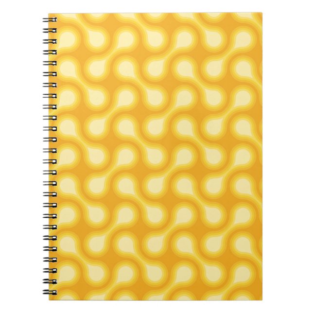 Carnet Funky 1970 Metaball Graphic Circle Barbell Jaune (Devant)