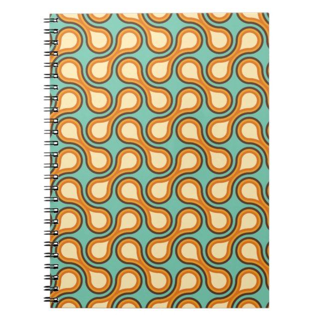 Carnet Funky 1970 Metaball Graphic Circle Barbell Orange (Devant)