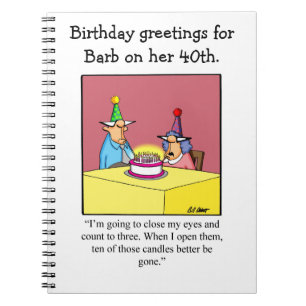 Carnet Funny 40th Birthday Party Guestbook